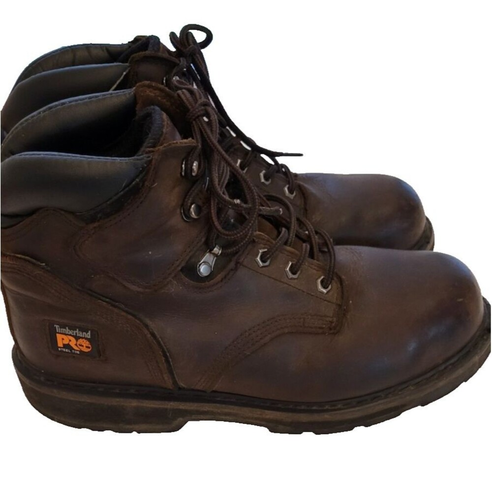 Timberland PRO Pit Boss 6" Steel Toe Work Boots Mens 11.5 Brown 33034 EH